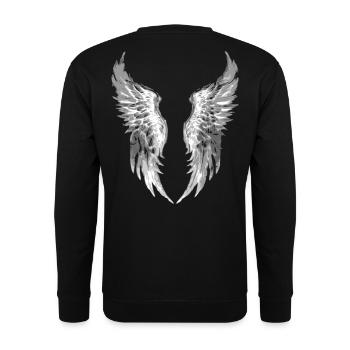2reborn Wings Engel stab 3 - Unisex Pullover - Schwarz - Hinten - Alina (178cm)