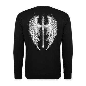 2reborn Angelwings Cross Sword 2 - Unisex Pullover - Schwarz - Hinten - Michal (187cm)