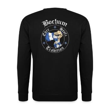 Bochum Ehre Stolz Tradition No II - Unisex Pullover - Schwarz - Hinten - Alina (178cm)