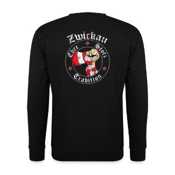Zwickau Ehre Stolz Tradition No II - Unisex Pullover - Schwarz - Hinten - Michal (187cm)