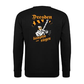 Dresden kämpfen und siegen No II - Unisex Pullover - Schwarz - Hinten - Alina (178cm)