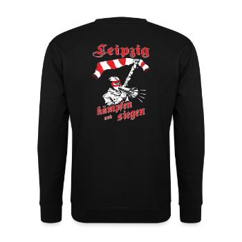 Leipzig kämpfen und siegen No II - Unisex Pullover - Schwarz - Hinten - Michal (187cm)