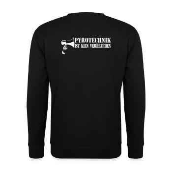 Pyrotechnik ist kein Verbrechen – Ultra Style - Unisex Pullover - Schwarz - Hinten - Alina (178cm)