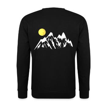 Mountain Mountains Mountains Nature Alps Peaks Alm Swiss - Unisex Sweatshirt - black - Back - Alina (178cm)
