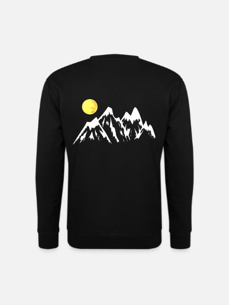 Berg Berge Gebirge Natur Alpen Gipfel Alm Swiss - Unisex Pullover - Schwarz