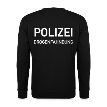 Drogenfahnder Polizei Lustiges Kostüm Geschenk - Unisex Pullover - Schwarz - Hinten - Alina (178cm)