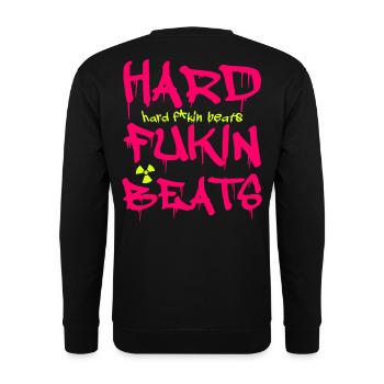Hard Fukin Beats Graffiti Tee - Unisex Pullover - Schwarz - Hinten - Alina (178cm)