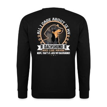 Teckel Teckel Teckel Teckel Cadeau - Sweat-shirt Unisexe - noir - Dos - Michal (187cm)
