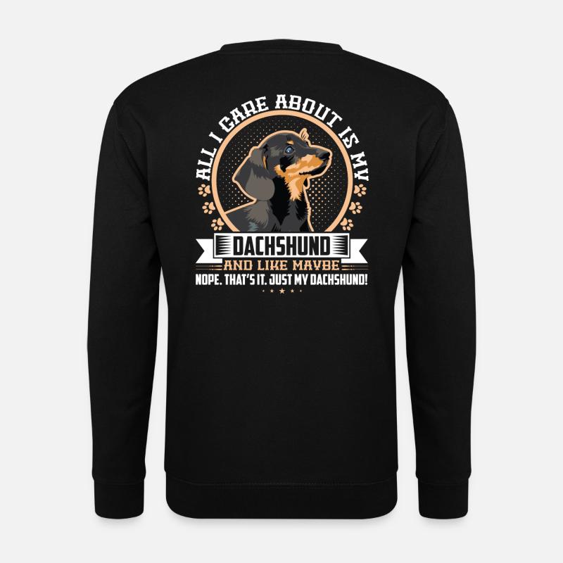 Dachshund Dackel dachs dackel Geschenk - Unisex Pullover - Schwarz