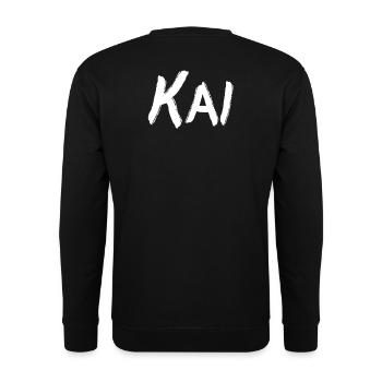 Kai name gift idea - Unisex Sweatshirt - black - Back - Alina (178cm)