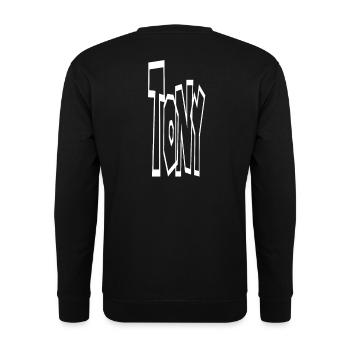 Tony name - Unisex Sweatshirt - black - Back - Alina (178cm)