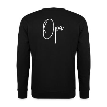 Opa Enkel Großvater Geschenk Weihnachten - Unisex Pullover - Schwarz - Hinten - Michal (187cm)