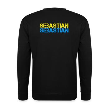 Sebastian - Unisex Pullover - Schwarz - Hinten - Alina (178cm)