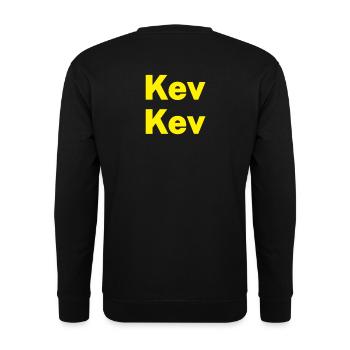 Kev kev kevin - Unisex Sweatshirt - black - Back - Alina (178cm)