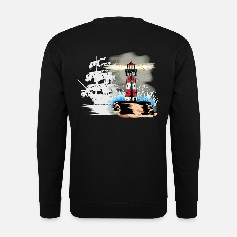 Horror Geisterschiff Fantasy Maritim Seemann Küste - Unisex Pullover - Schwarz