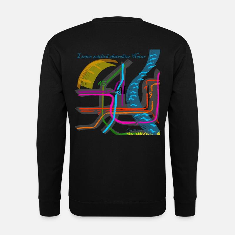 (Straßenbahn-)LINIENabstraktion zeitlicher Art - Unisex Pullover - Schwarz