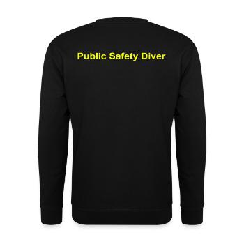 Public Safety Diver - Unisex Pullover - Schwarz - Hinten - Alina (178cm)