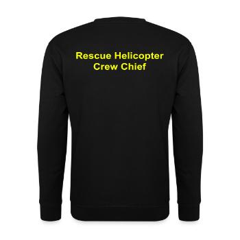 Chef d’équipage d’hélicoptère de sauvetage - Sweat-shirt Unisexe - noir - Dos - Alina (178cm)