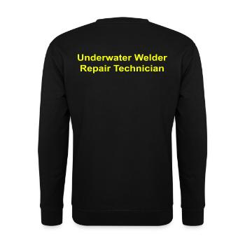 Underwater Welder Repair Technician - Unisex Pullover - Schwarz - Hinten - Alina (178cm)