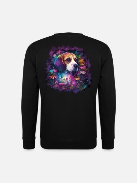 Beagle Beaglemotiv Geschenk - Unisex Pullover - Schwarz