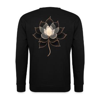 Lotus - Unisex Pullover - Schwarz - Hinten - Alina (178cm)