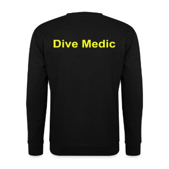 Dive Medic - Unisex Pullover - Schwarz - Hinten - Alina (178cm)