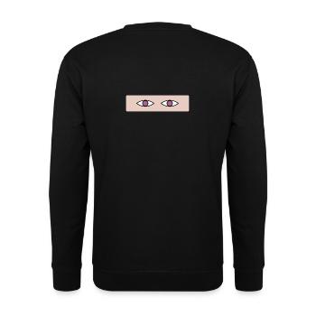 Eyes - Unisex Pullover - Schwarz - Hinten - Alina (178cm)