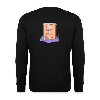 Watch out - Unisex Sweatshirt - black - Back - Alina (178cm)