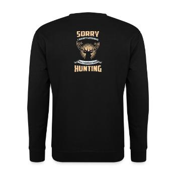 Funny Hunting - Unisex Pullover - Schwarz - Hinten - Alina (178cm)