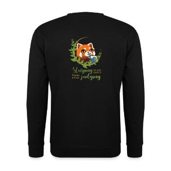Slurping Momo - Unisex Pullover - Schwarz - Hinten - Alina (178cm)