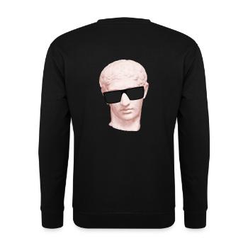 Statue grecque avec des lunettes - Sweat-shirt Unisexe - noir - Dos - Alina (178cm)
