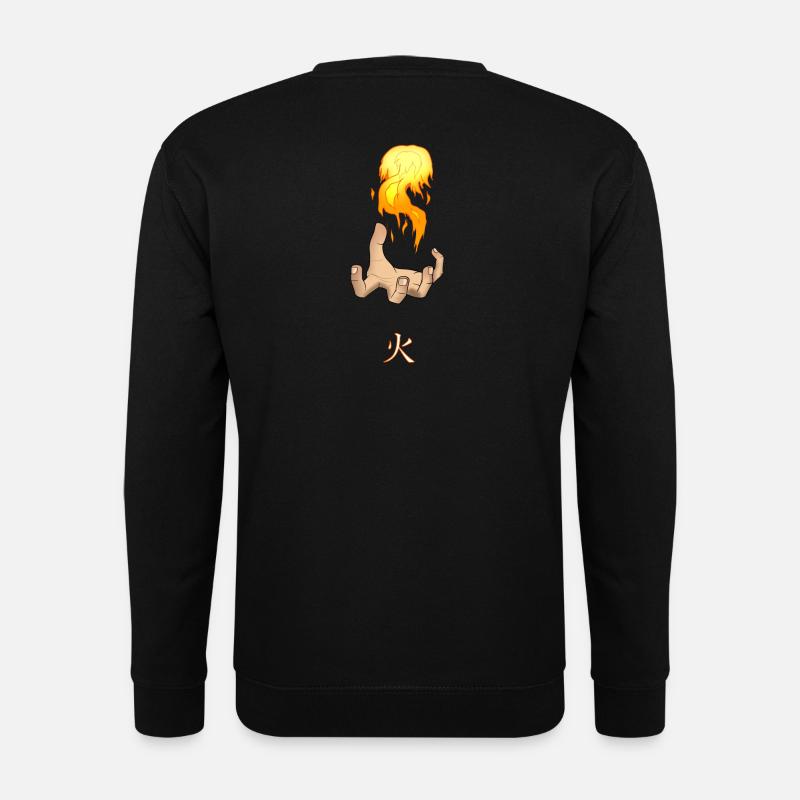 Kampf der Elemente: Feuer (dunkel) - Unisex Pullover - Schwarz