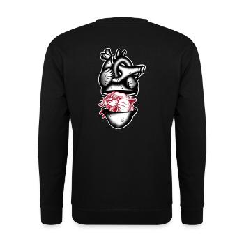 Heart Panthere black and red - Sweat-shirt Unisexe - noir - Dos - Alina (178cm)
