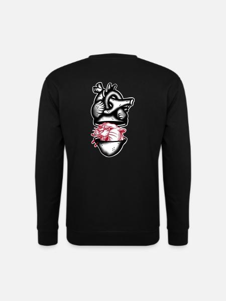 Heart Panthere schwarz und rot - Unisex Pullover - Schwarz