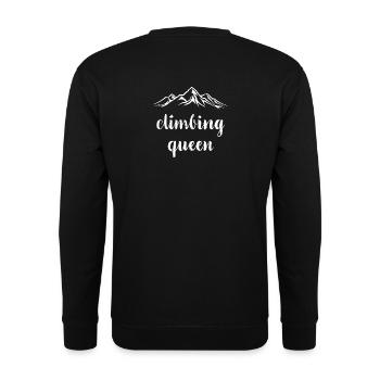 climbing queen - Unisex Pullover - Schwarz - Hinten - Alina (178cm)