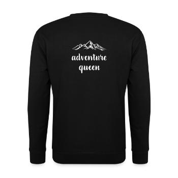 Adventure queen - Unisex Sweatshirt - black - Back - Alina (178cm)
