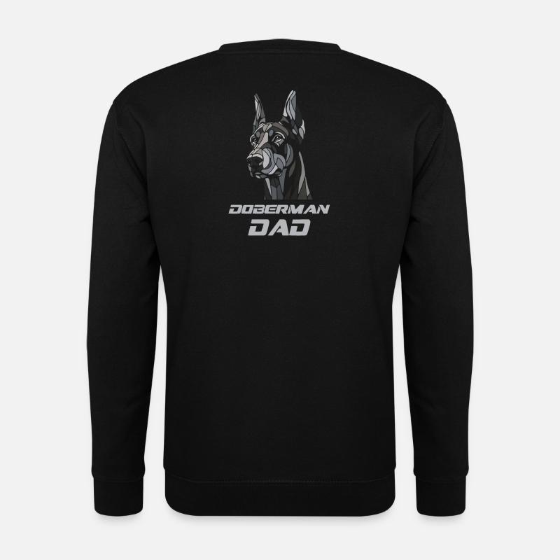 Tête de chien doberman dad - Sweat-shirt Unisexe - noir