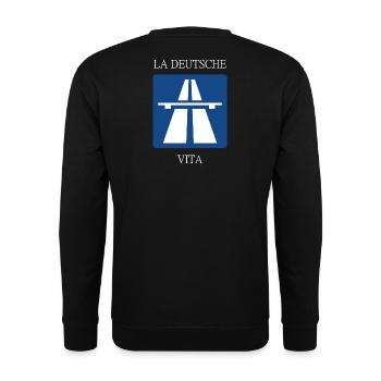 La deutsche Vita - Unisex Pullover - Schwarz - Hinten - Michal (187cm)