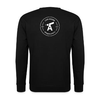 GODNEWS Everyday Tour »Look Around« (white) - Unisex Sweatshirt - black - Back - Alina (178cm)