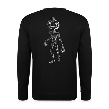 Kabocha-Albtraum – Mono - Unisex Pullover - Schwarz - Hinten - Michal (187cm)