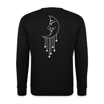 Moon Star (1c) - Unisex Sweatshirt - black - Back - Alina (178cm)