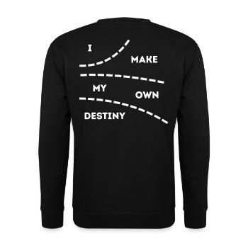 Own destiny dark colors - Unisex Sweatshirt - black - Back - Alina (178cm)