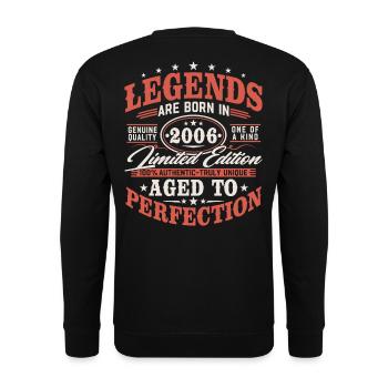 2006 Jahrgang Vintage Geburtstag Geschenk Retro - Unisex Pullover - Schwarz - Hinten - Michal (187cm)