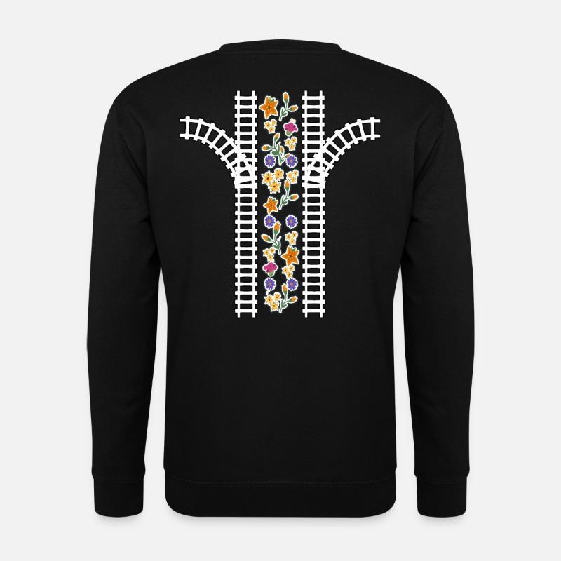 Eisenbahn Mama Papa Geschenk Rücken Massage Spiel - Unisex Pullover - Schwarz
