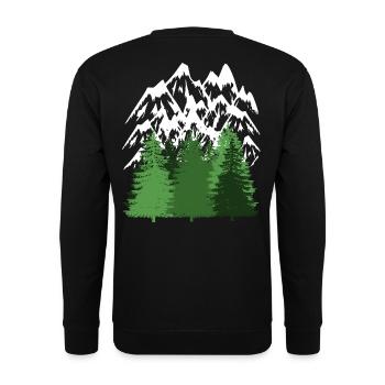 Mountain Forest Wilderness Mountains Nature Lovers Mountain - Unisex Sweatshirt - black - Back - Alina (178cm)