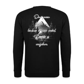 Saying for the person behind you Kindness - Unisex Sweatshirt - black - Back - Alina (178cm)