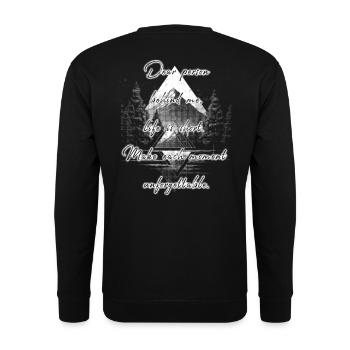 Spruch für die Person Hinter Dir Schöner Moment - Unisex Pullover - Schwarz - Hinten - Alina (178cm)