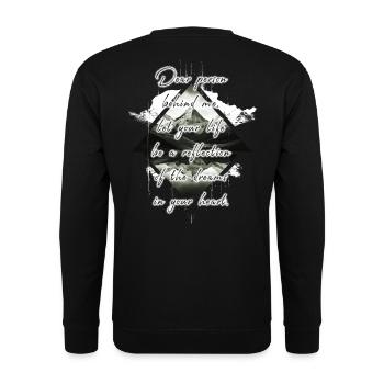 Saying for the Person Behind You Dreams Goals - Unisex Sweatshirt - black - Back - Alina (178cm)