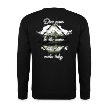 Saying for the person behind you Bring a smile - Unisex Sweatshirt - black - Back - Alina (178cm)