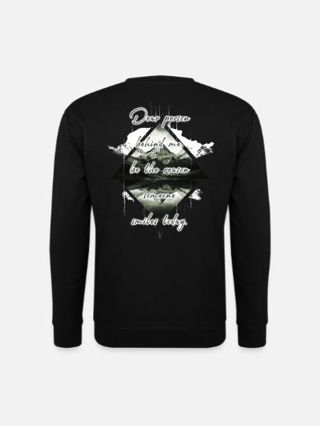 Spruch für die Person Hinter Dir Bring Ein Lächeln - Unisex Pullover - Schwarz